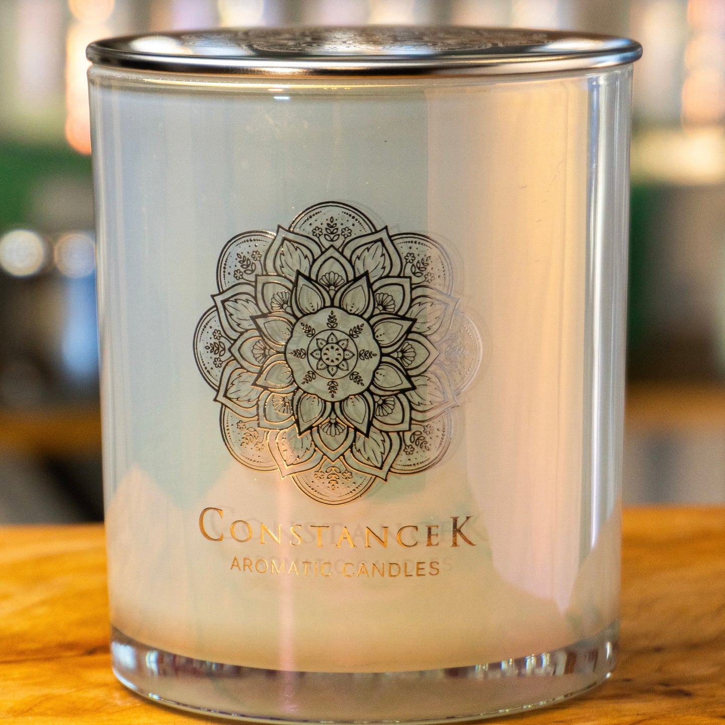 Iridescent White Candle