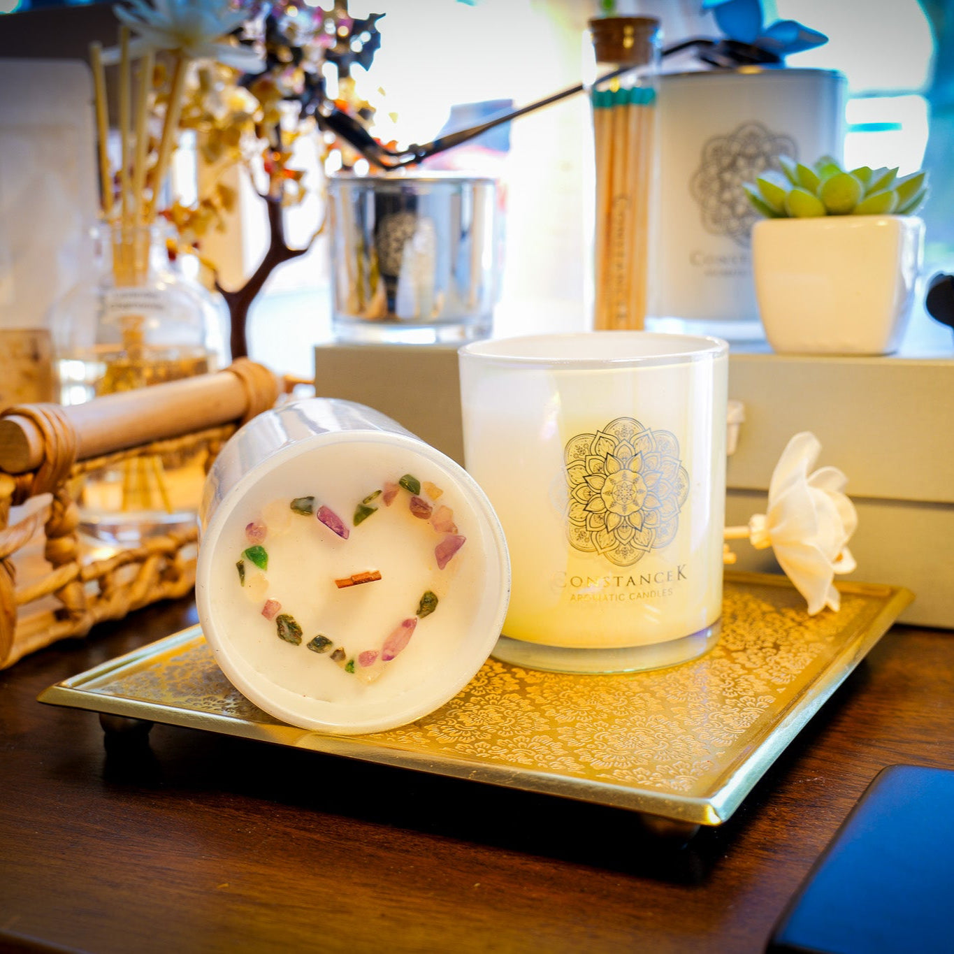 Signature White Crystal Candle