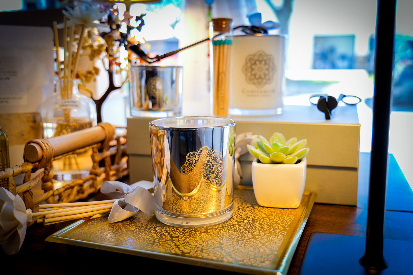 Luxury Chrome Illumination 8.5 oz Candle