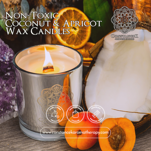 Iridescent White Intention Crystal Candle